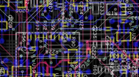 Circuit Board (Colored Slow Double - Long Play)  pcb Up Down 720p 스톡 동영상 36334678