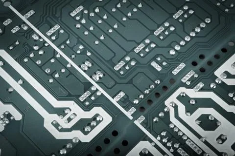 Circuit board from the computer closeup Stock-Fotos