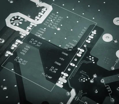 Circuit board from the computer closeup 스톡 사진