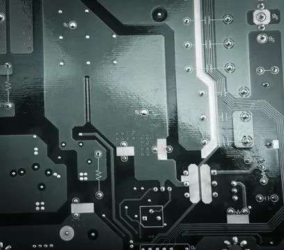Circuit board from the computer closeup Foto stock