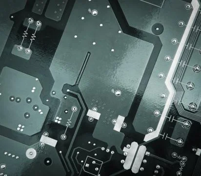 Circuit board from the computer closeup Stock Photos