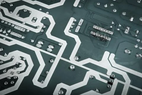 Circuit board from the computer closeup Stock-Fotos