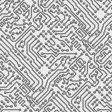 Circuit board computer seamless pattern Stock Illustration