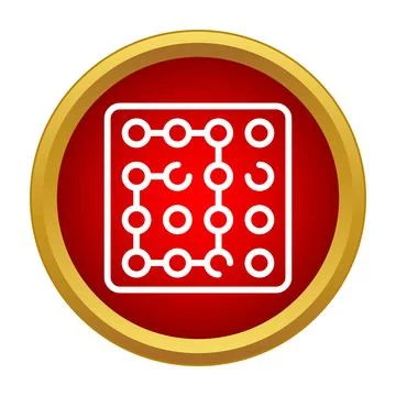 Circuit board connectivity icon for computing technology Stockillustratie