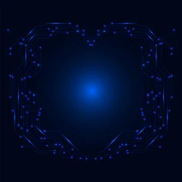 Circuit Board Copy Space Template Design Technology Futuristic Vector Background Stock Illustration