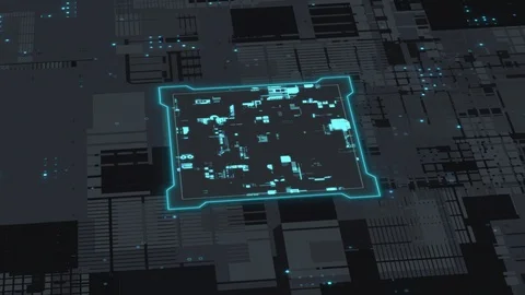 Circuit board with cpu Stock Footage 107156956