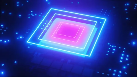 Circuit Board with CPU Stock Footage 307705638