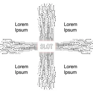 Circuit board cpu Stock Illustration
