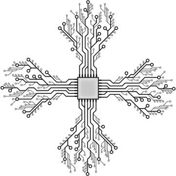 Circuit board cpu Stock Illustration