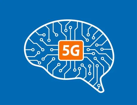 Circuit board in the Cyborg brain, Artificial intelligence of digital human.  Stock-Illustration