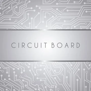 Circuit board design over gray background vector illustration 스톡 일러스트