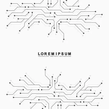 Circuit board digital abstract background. Motherboard technology texture design Stock Illustration