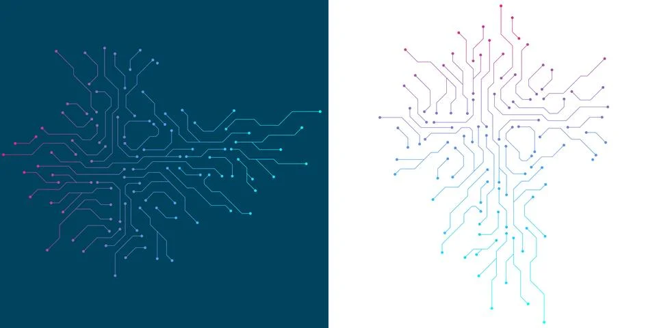 Circuit board digital abstract background. Motherboard technology texture design Stock Illustration
