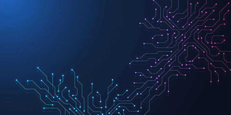 Circuit board digital abstract background. Motherboard technology texture design イラスト素材