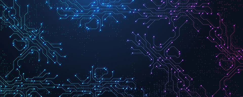 Circuit board digital abstract background. Motherboard technology texture design Stock Illustration