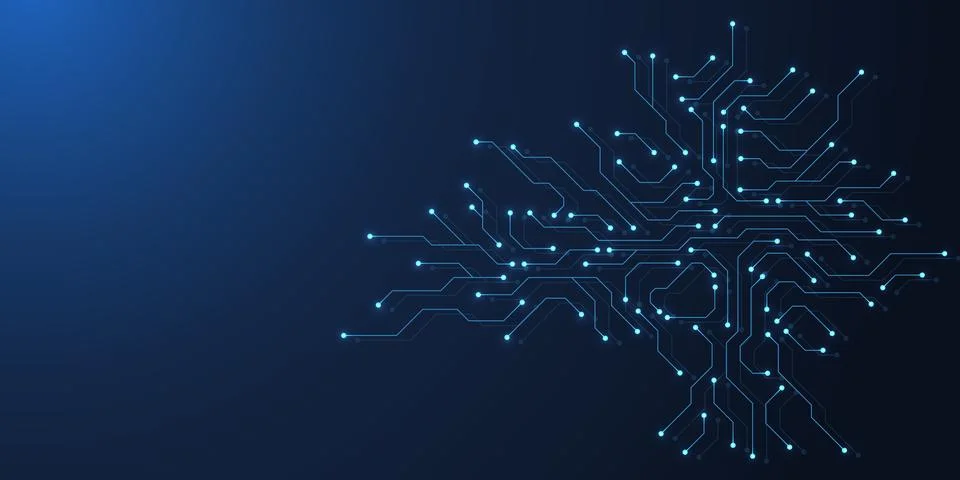 Circuit board digital abstract background. Motherboard technology texture design Stock Illustration