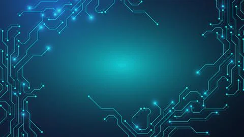 Circuit board digital abstract background. Motherboard technology texture design Illustrazione stock