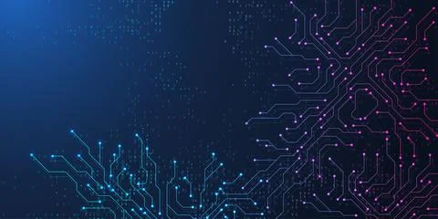 Circuit board digital abstract background. Motherboard technology texture design Illustrazione stock