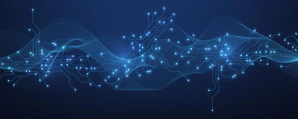 Circuit board digital abstract background. Motherboard technology texture design 스톡 일러스트
