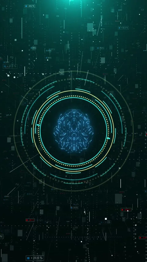Circuit board. Digital technology background. Central computer processor CPU Stock Footage 312865631