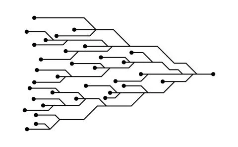 Circuit board digital technology lines data connection abstract background Stock-Illustration