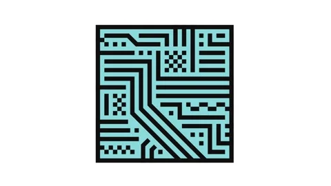 Circuit board electrical engineer color icon animation Stock Footage 326107642