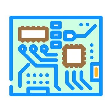 Circuit board electrical engineer color icon vector illustration Stock Illustration