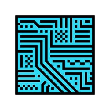 Circuit board electrical engineer color icon vector illustration Illustrazione stock