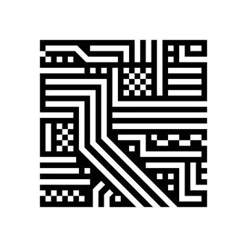 Circuit board electrical engineer glyph icon vector illustration Stock Illustration