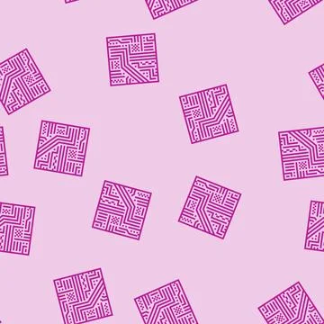 Circuit board electrical engineer line seamless pattern Stock Illustration