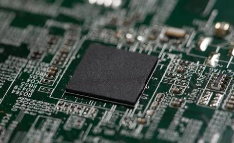 Circuit board with electronic background. Circuit board in macro texture. Cir Stock Photos