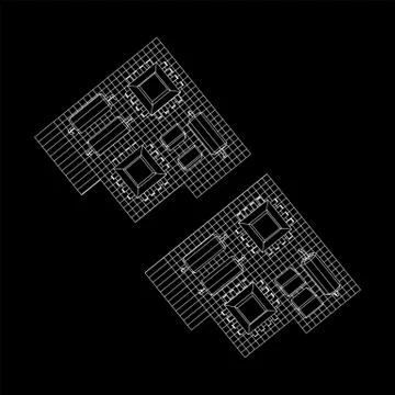 Circuit board. Electronic computer components motherboard. Stock Illustration