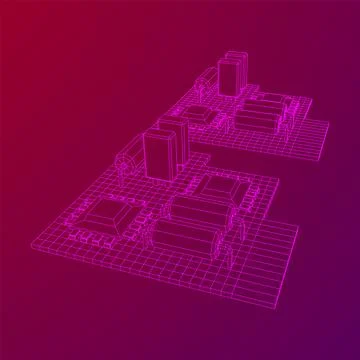 Circuit board. Electronic computer components motherboard. イラスト素材