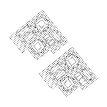 Circuit board. Electronic computer components motherboard. イラスト素材