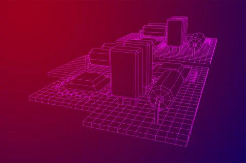 Circuit board. Electronic computer components motherboard. イラスト素材