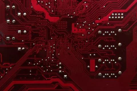 Circuit board. Electronic computer hardware technology. Motherboard digital c Stock Photos