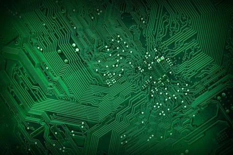 Circuit board. Electronic computer hardware Foto stock