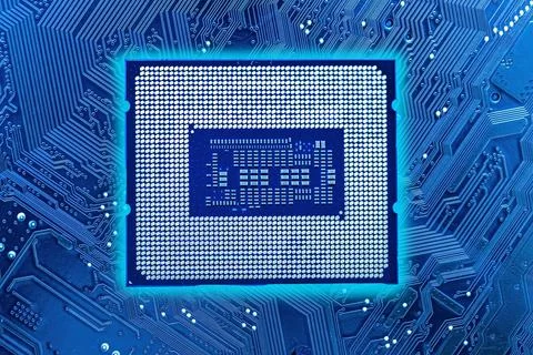 Circuit board. Electronic computer hardware Foto stock