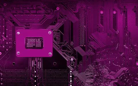 Circuit board. Electronic computer hardware technology. Stockfoto's