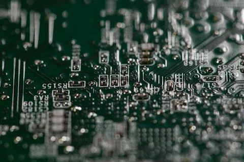 Circuit board with electronic data. Circuit board in digital texture. Circu.. Stock Photos