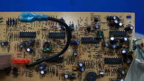 Circuit board of an electronic device Stock Photos