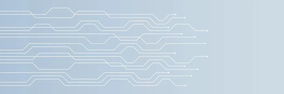 Circuit board electronics digital technology banner blue Stock Illustration