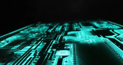Circuit board electronics technology closeup Stock Footage 144164684