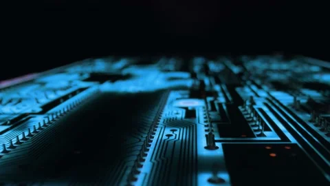 Circuit board electronics technology closeup Stock Footage 168044699