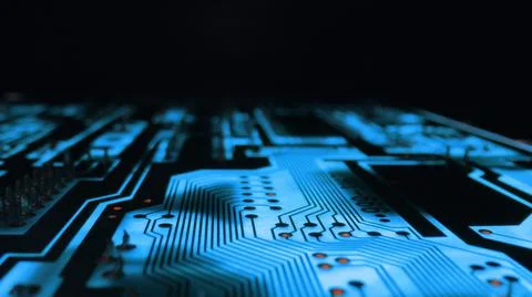 Circuit board electronics technology closeup Stock Photos