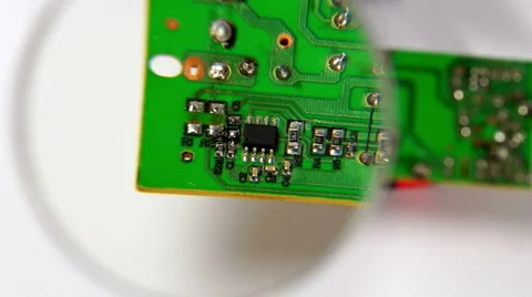 A circuit board with elements Stock Footage 44542793