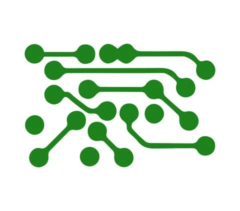 Circuit board elements, IT technology Stock Illustration