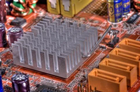 Circuit board elements Stock Photos