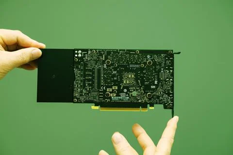 Circuit board ew GPU Nvidia Quadro RTX 4000 RTX 5000 6000 Stock Photos