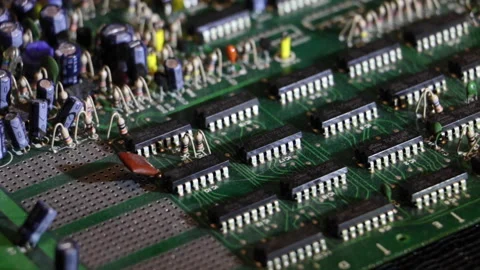 Circuit Board Extreme Close Up 21 Stock Footage 153490832